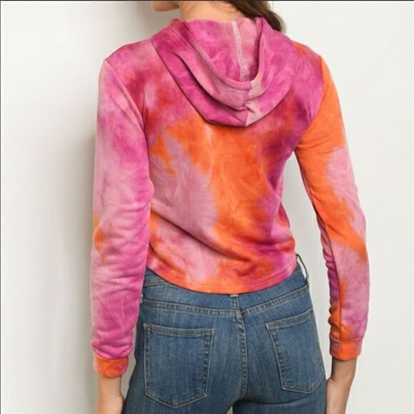Cropped Tie Dye Hoodie‎ - Picture 7 of 11
